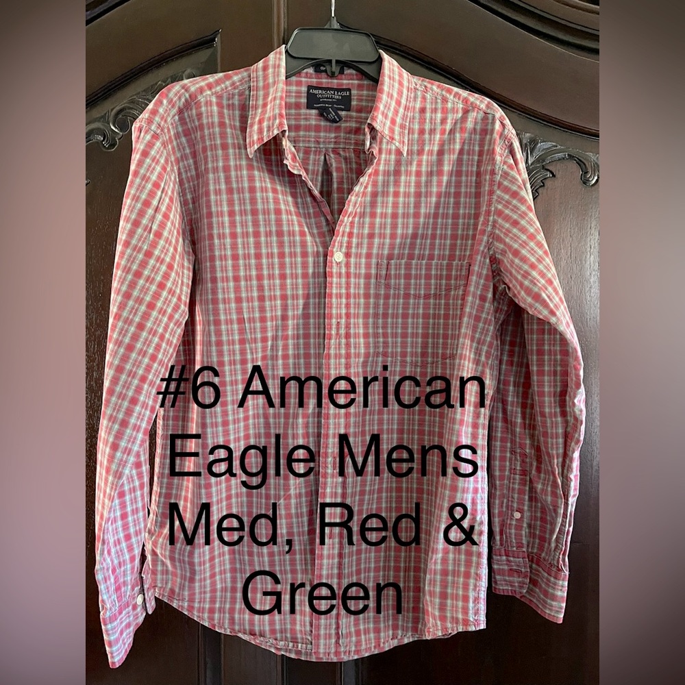 American Eagle Mens Button Down Shirt, Medium